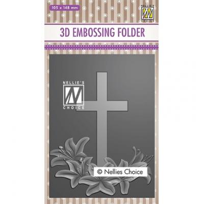Nellies Choice 3D Embossingfolder - Cross
